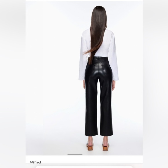 Aritizia black melina faux leather pants - Picture 2 of 9